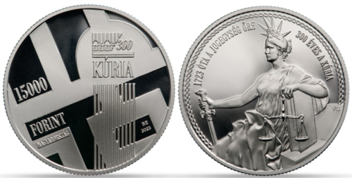 2023. évi 300 éves a Kúria ezüst emlékérme Proof 2023. évi 300 éves a Kúria ezüst emlékérme Proof
